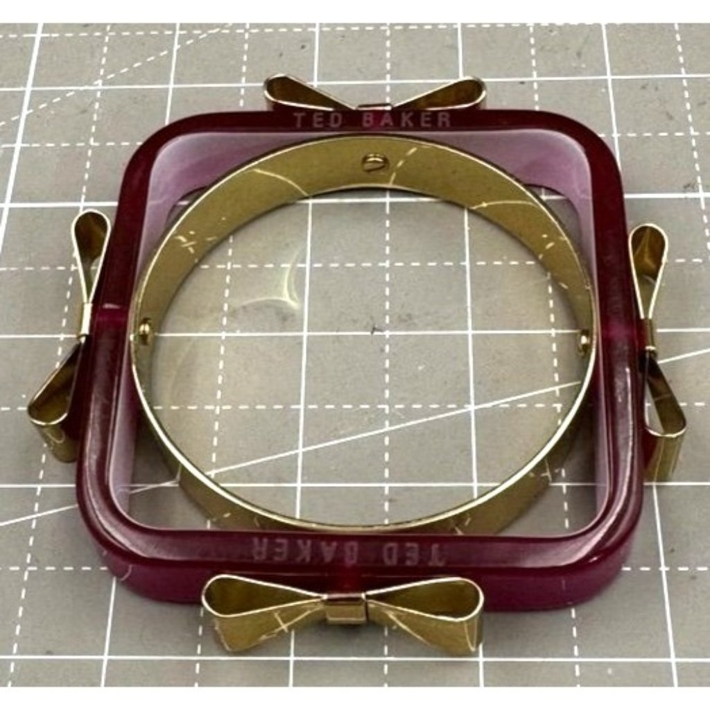 Ted Baker Bow Square Bracelet Gold Purple Womens 2 12 Diameter 32$